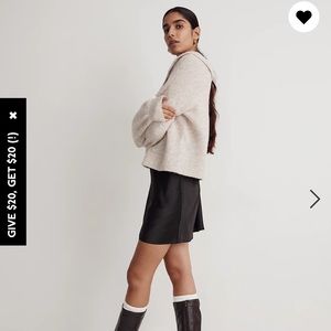 Madewell Pointelle collar cardigan sweater size medium